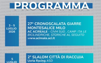 Le gare del weekend in Sicilia